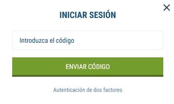 Aquí es donde se introduce el código escrito en Google Authenticator.